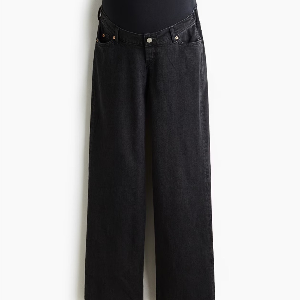 H&M MATERNITY Black Wide Leg Jeans